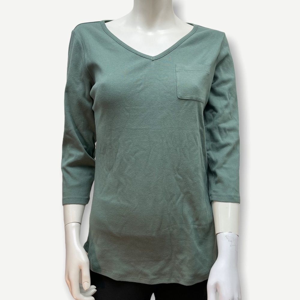 DENIM & Co. Essentials Modern Fit Knit‎ Top with Po
